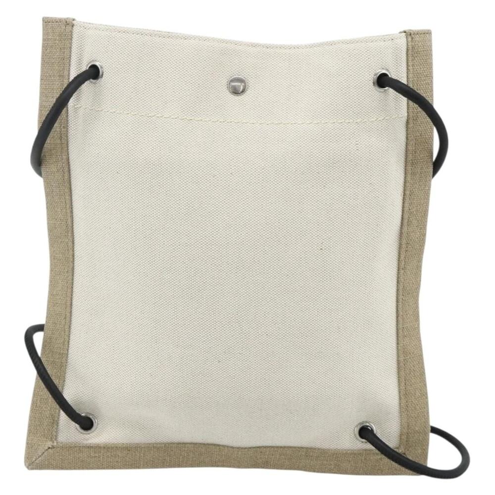 Saint Laurent Canvas Backpack Shoulder Bag Silver